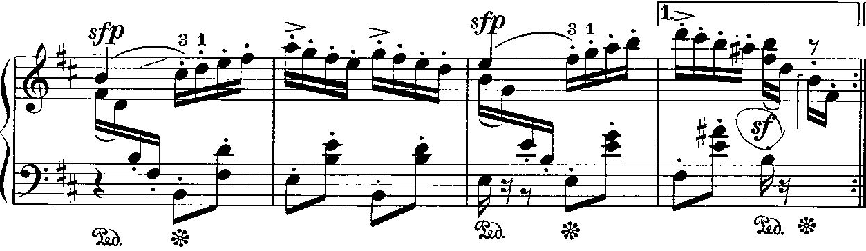 sf（sforzando（スフォルツァンド）、あるいはsforzato（スフォルツァート）)とsfp（sforzando piano（スフォルツァンド ピアノ)）の記号
